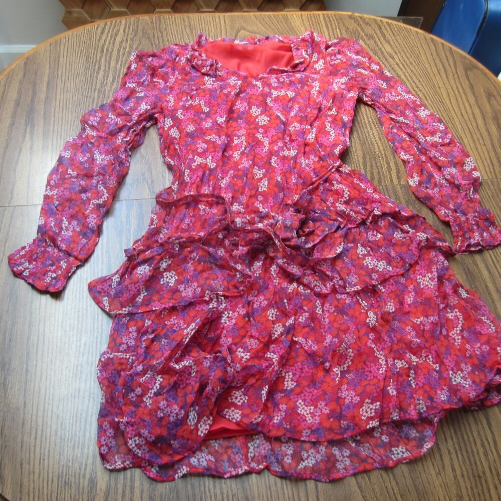 Draper James Brandi Tie Waist Dress in Garden Mum Size XS